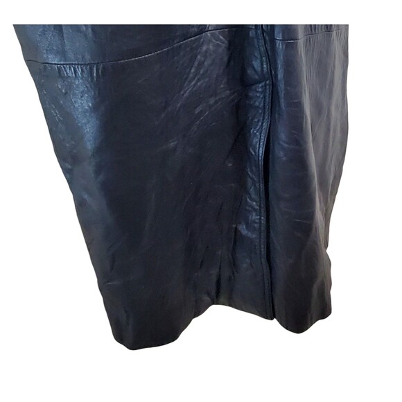 Preston & York Lamb Skin Trench Coat Women's Black Size Large Vintage Genuine - Picture 6 of 10